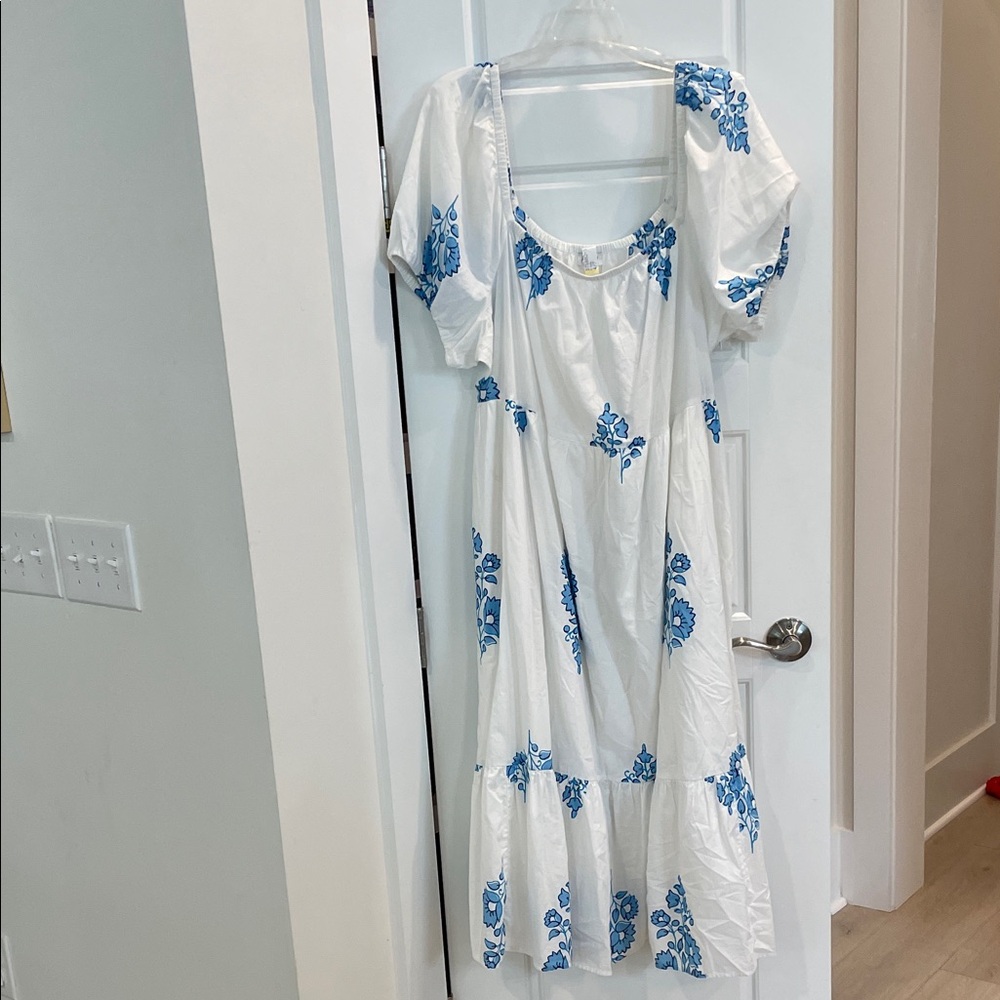 J.Crew cotton floral on or off the shoulder dress